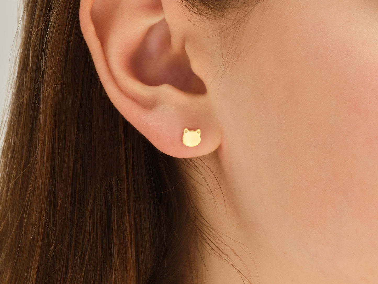 Kitten Stud Earrings