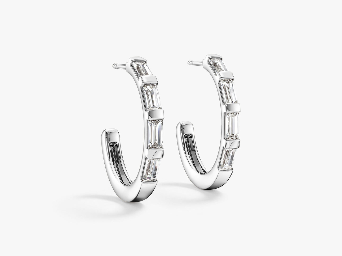 Baguette Hoop Earrings