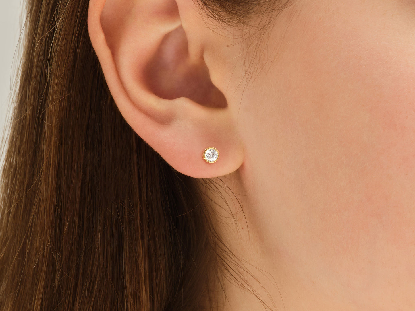 Bezel Set Stud Earrings (0.30 ct tw)