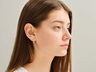 Bold Beaded Huggie Earrings
