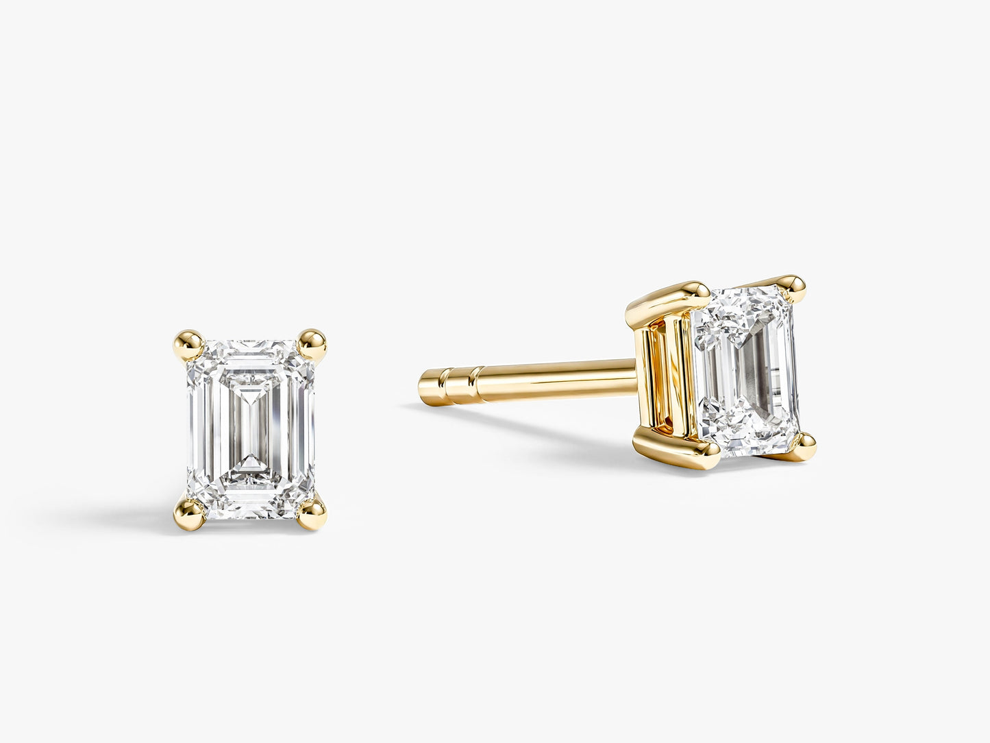 Emerald Cut Stud Earrings (0.25 ct tw)