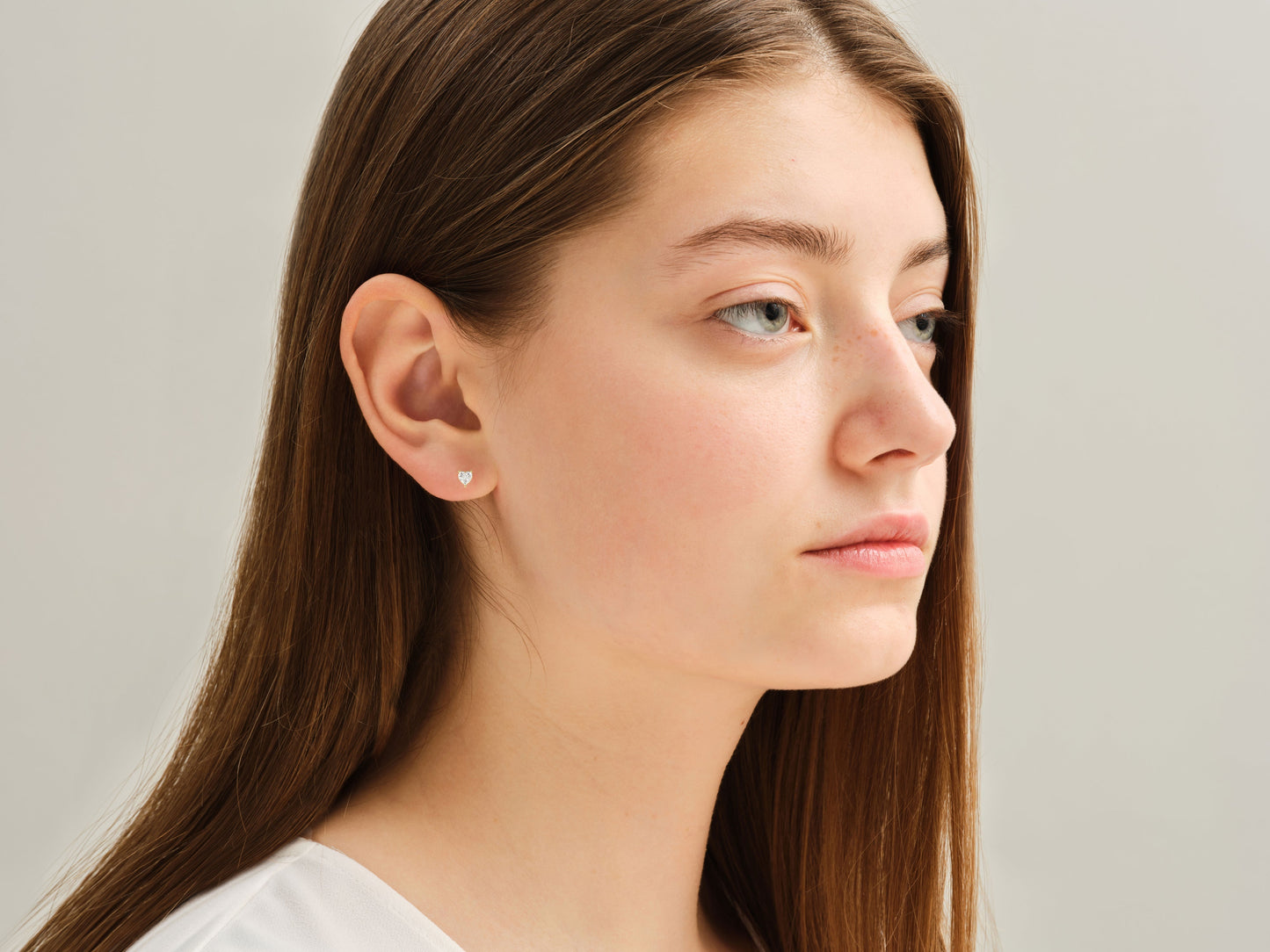 Heart Cut Stud Earrings (0.50 ct tw)