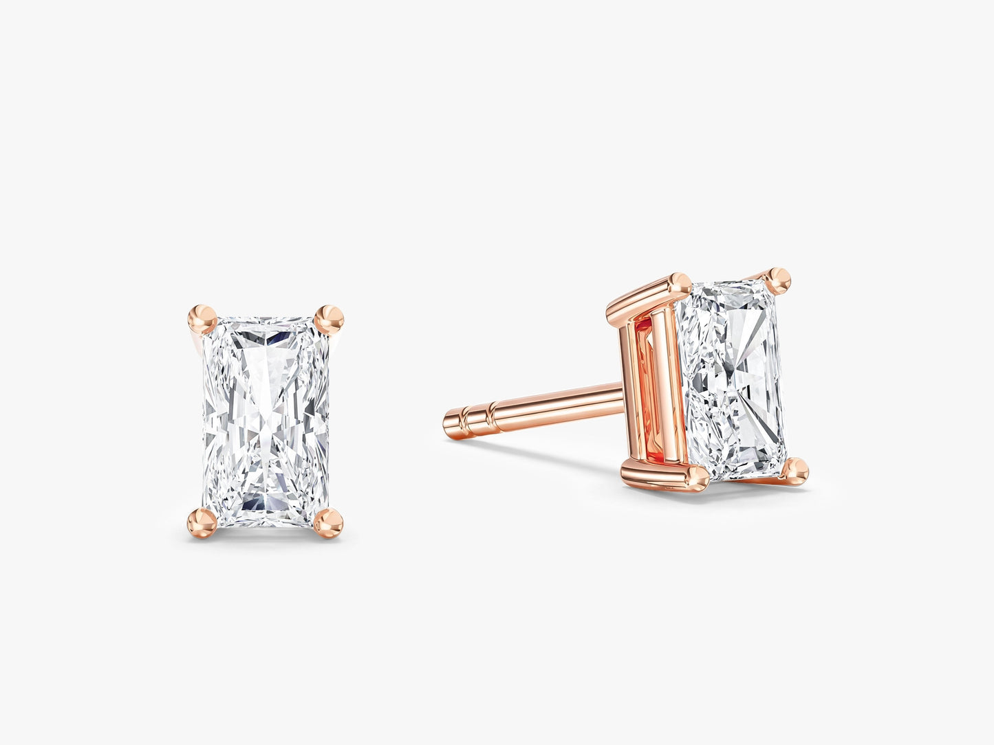 Radiant Cut Stud Earrings (0.50 ct tw)