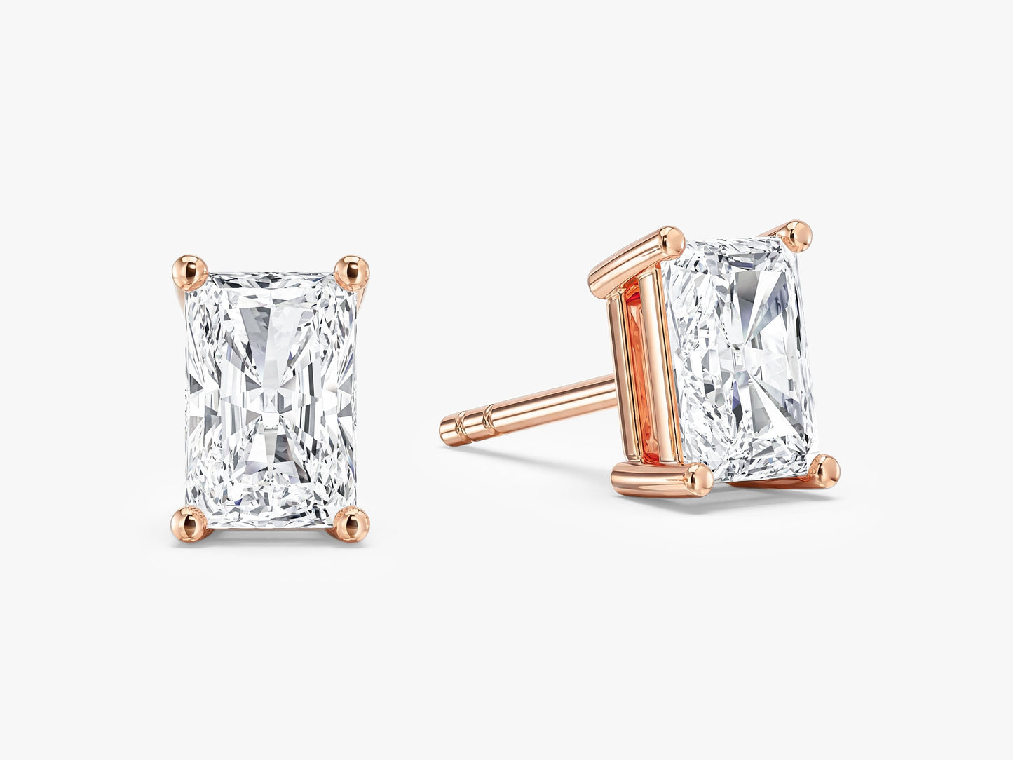 Radiant Cut Stud Earrings (1.00 ct tw)