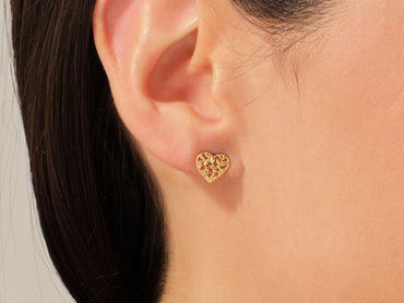 Heart Shaped Leaf Studs