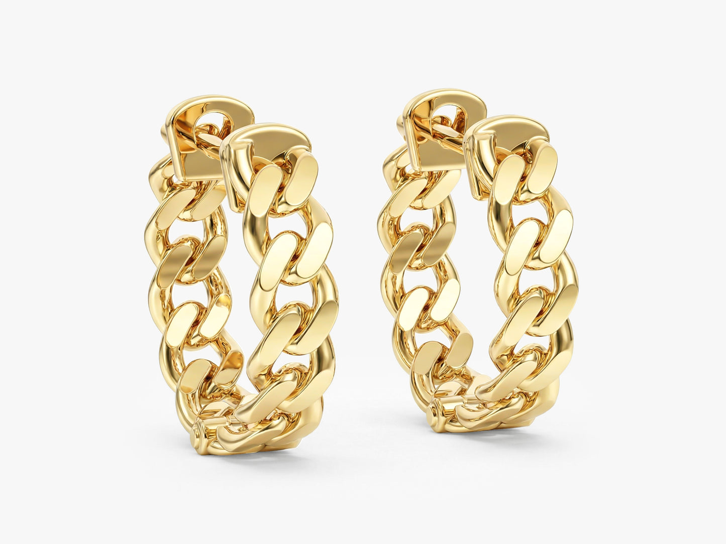 Chunky Chain Hoop Earrings