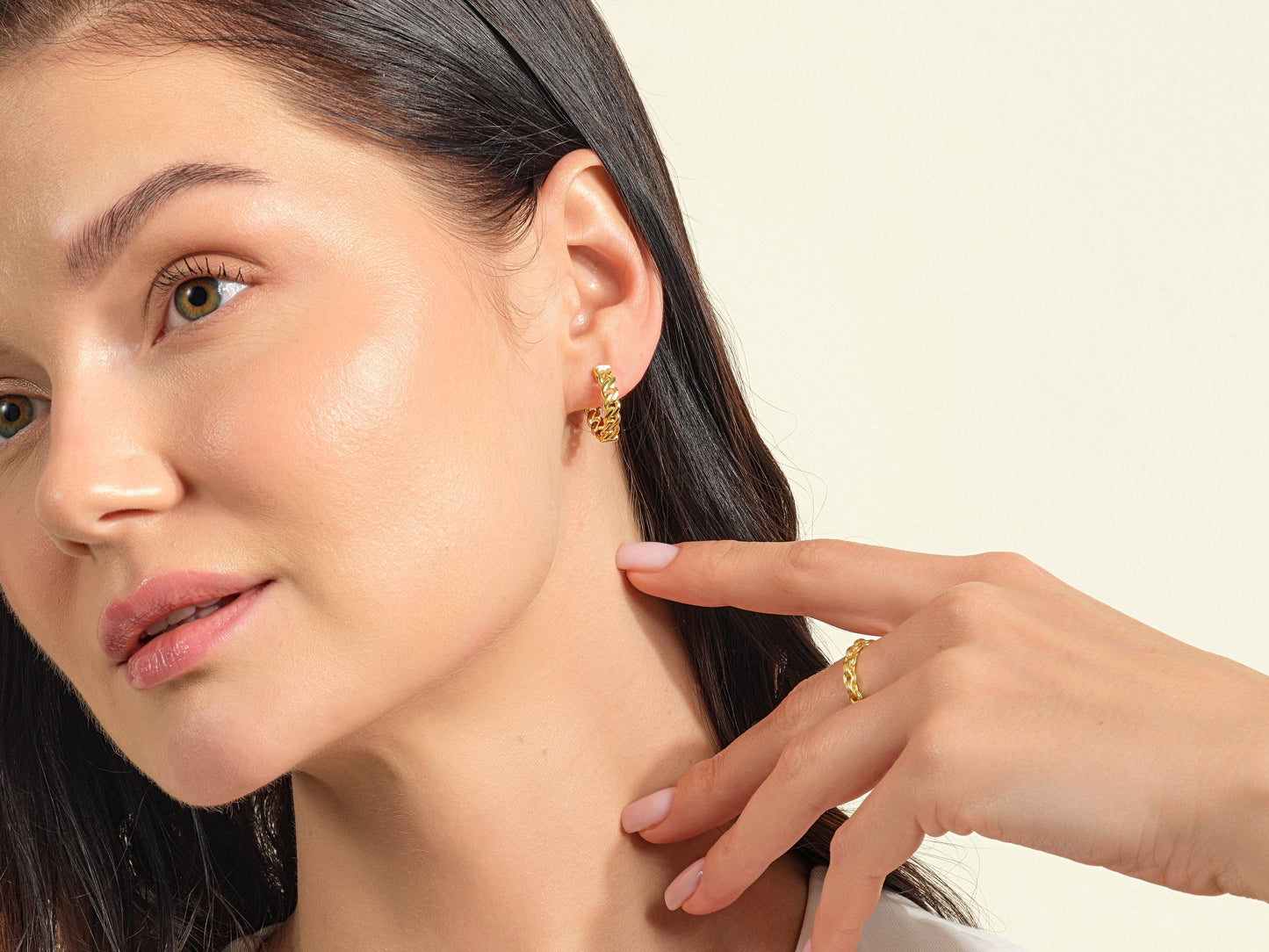 Chunky Chain Hoop Earrings