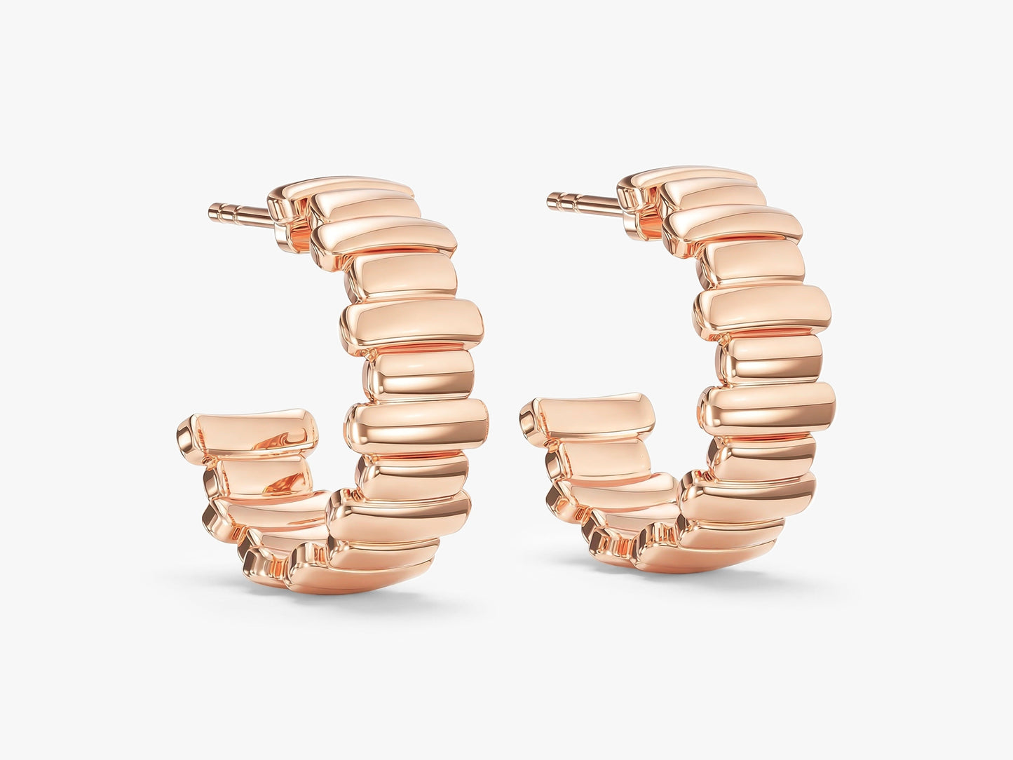 Block Hoop Earrings