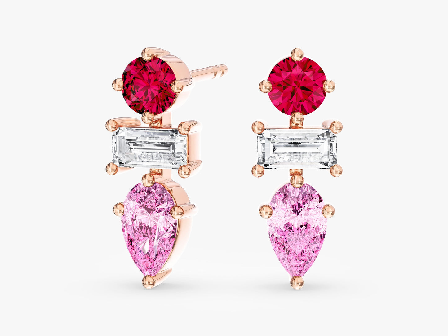 Trio Birthstone Earrings