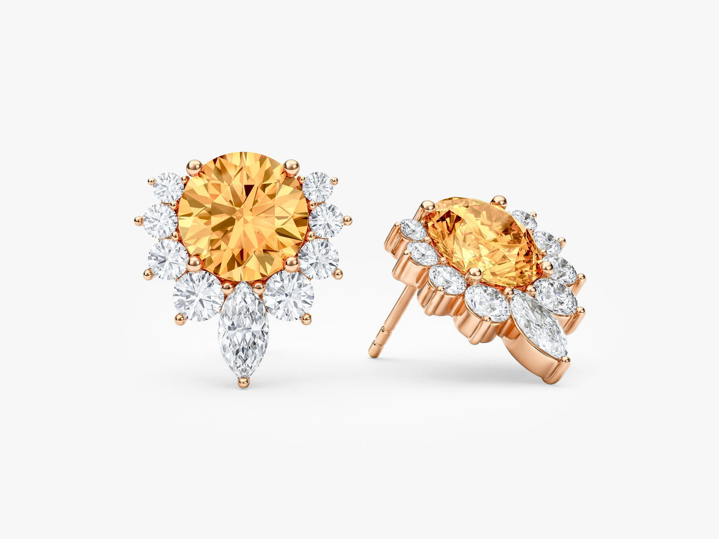 Sunburst Birthstone Earrings