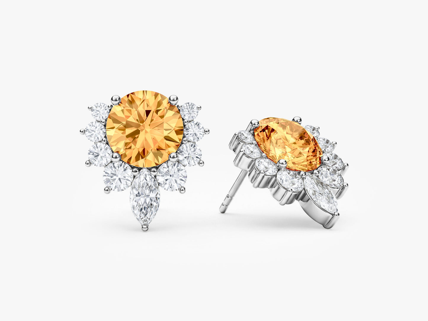 Sunburst Birthstone Earrings