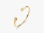 Bezel Diamond Cuff Bracelet in 14k Gold