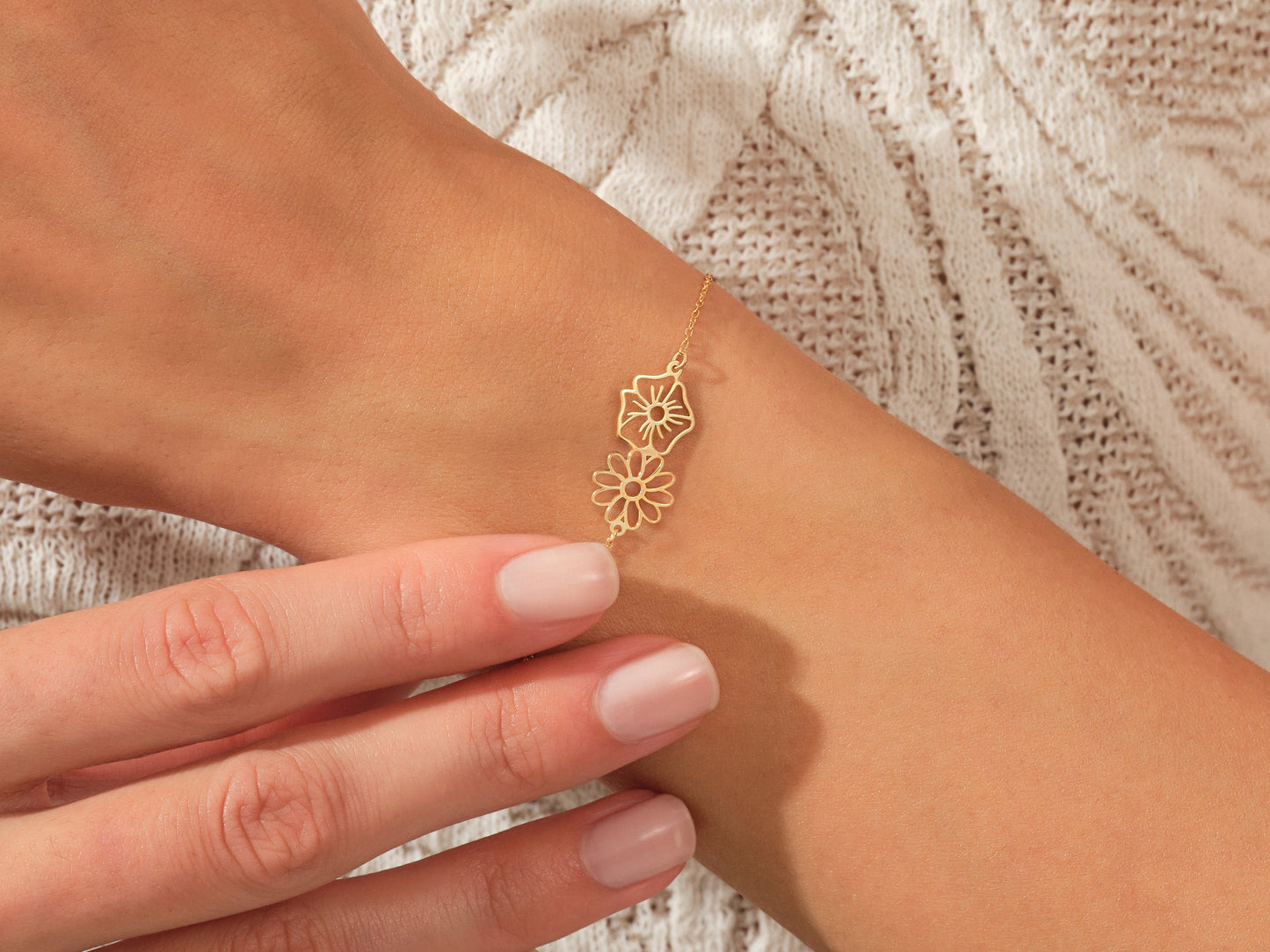 Plain Birthflower Bracelet