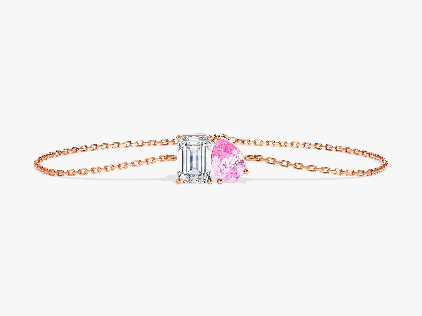 Emerald & Pear Birthstone Bracelet