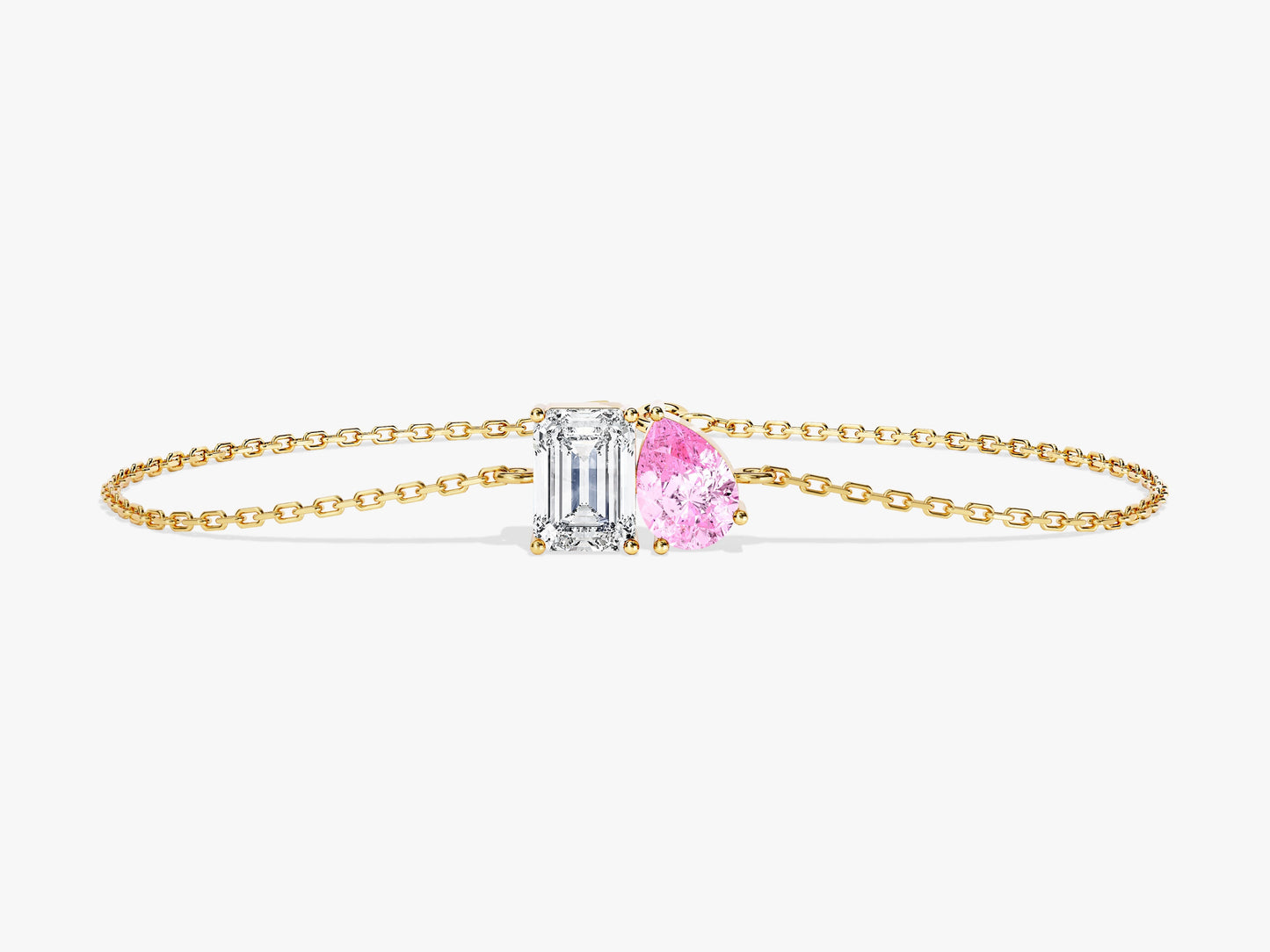 Emerald & Pear Birthstone Bracelet