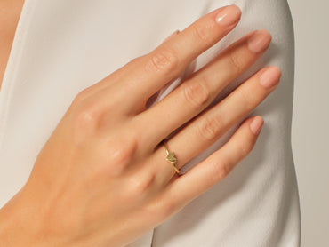 Mini Plain Heart Ring