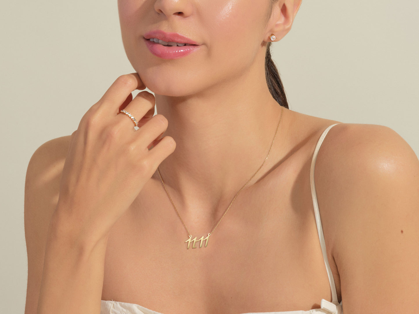 Petite Baguette Cluster Wedding Band