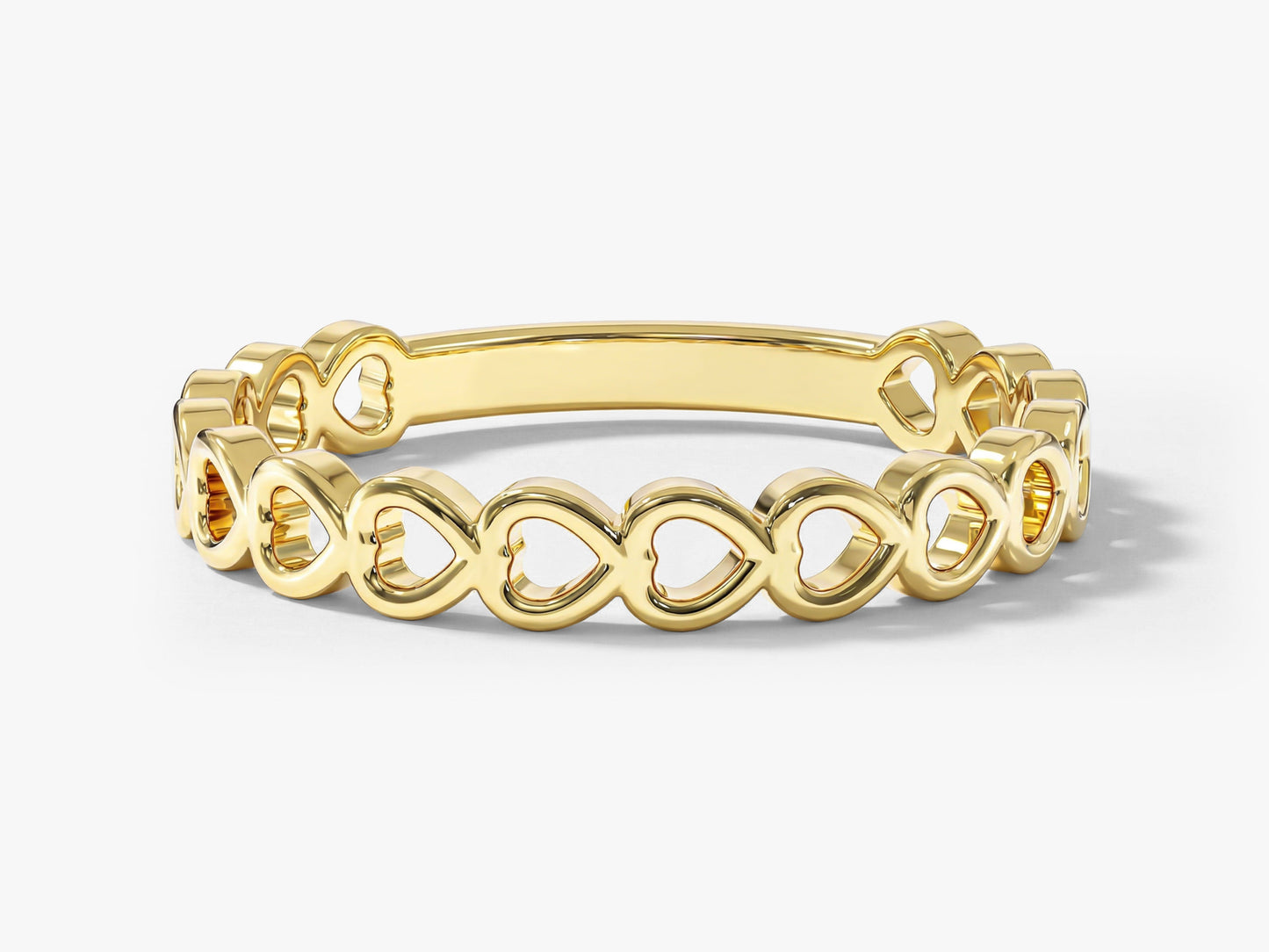 Half Eternity Heart Ring
