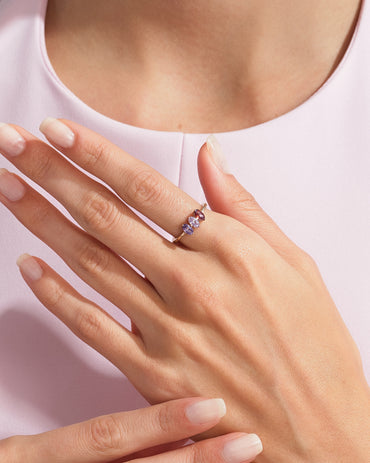Oval Cut Multi-Stone Birthstone Ring