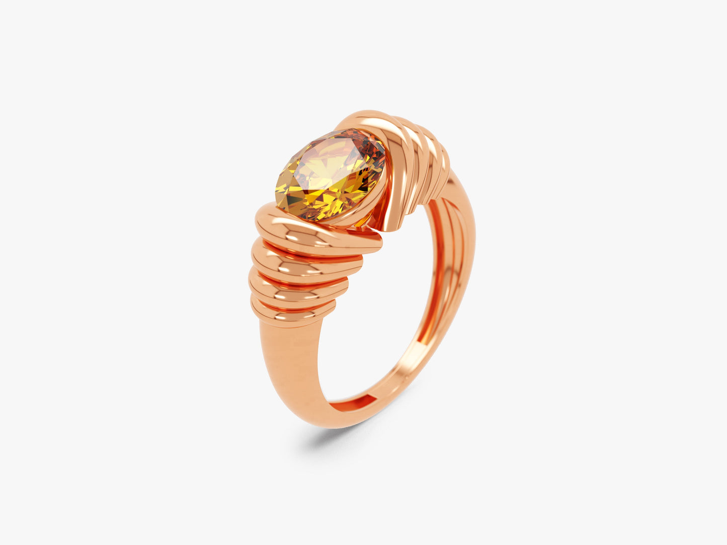 Mother's Bold Birthstone Ring in 14k Solid Gold