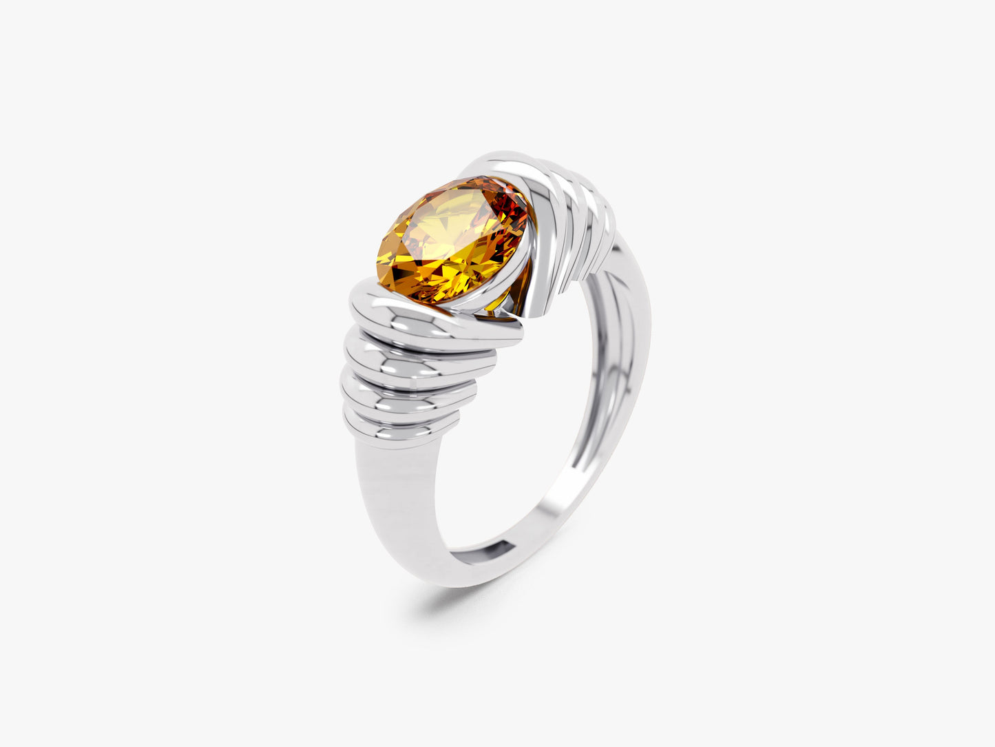 Mother's Bold Birthstone Ring in 14k Solid Gold