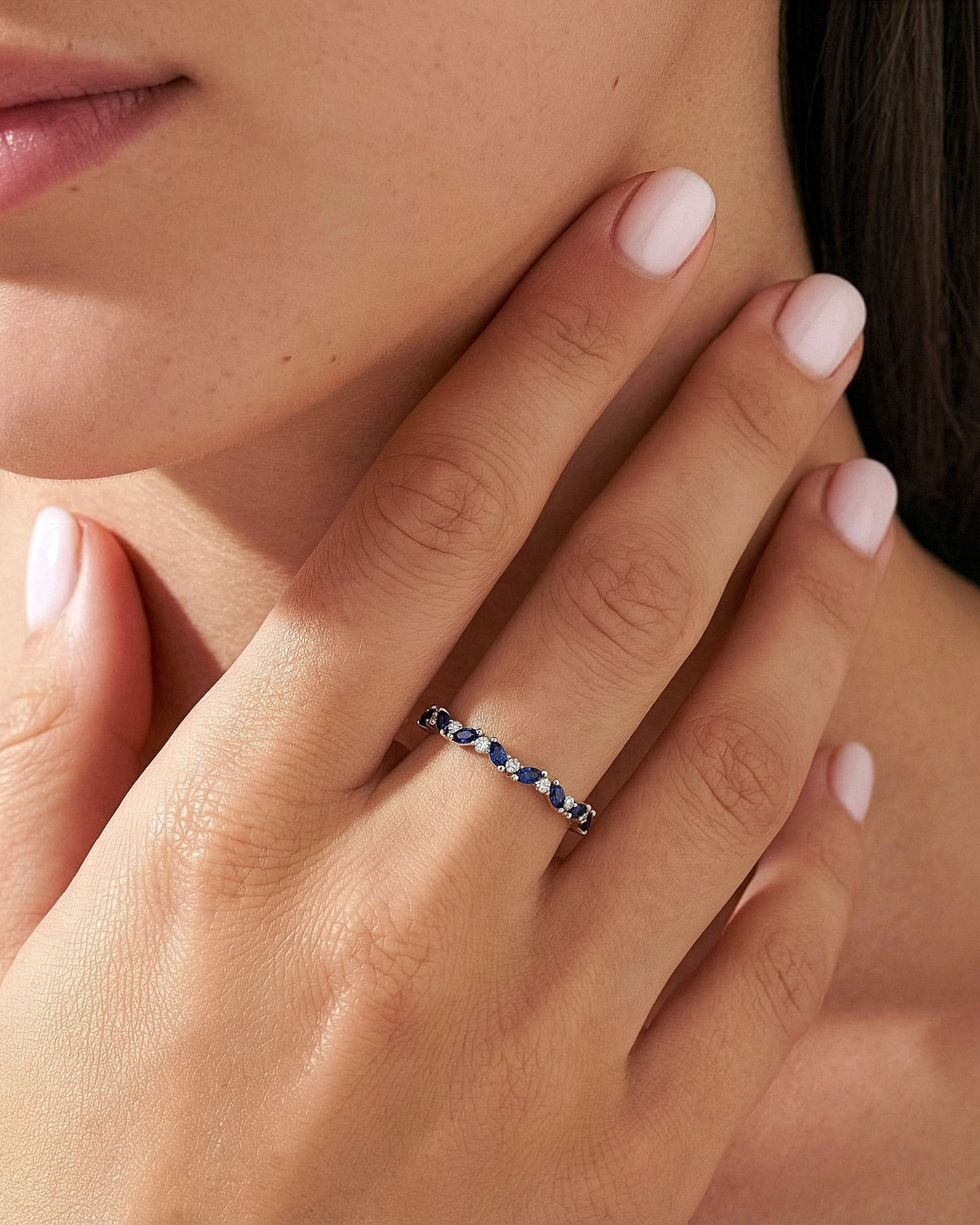 Marquise and Round Cut Birthstone Ring