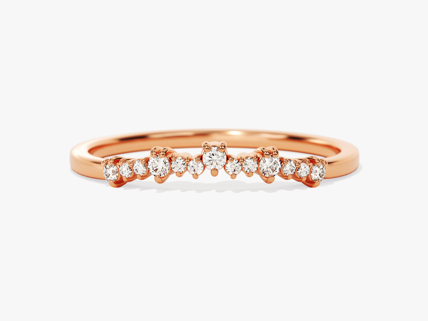 Dainty Curved Wedding Band