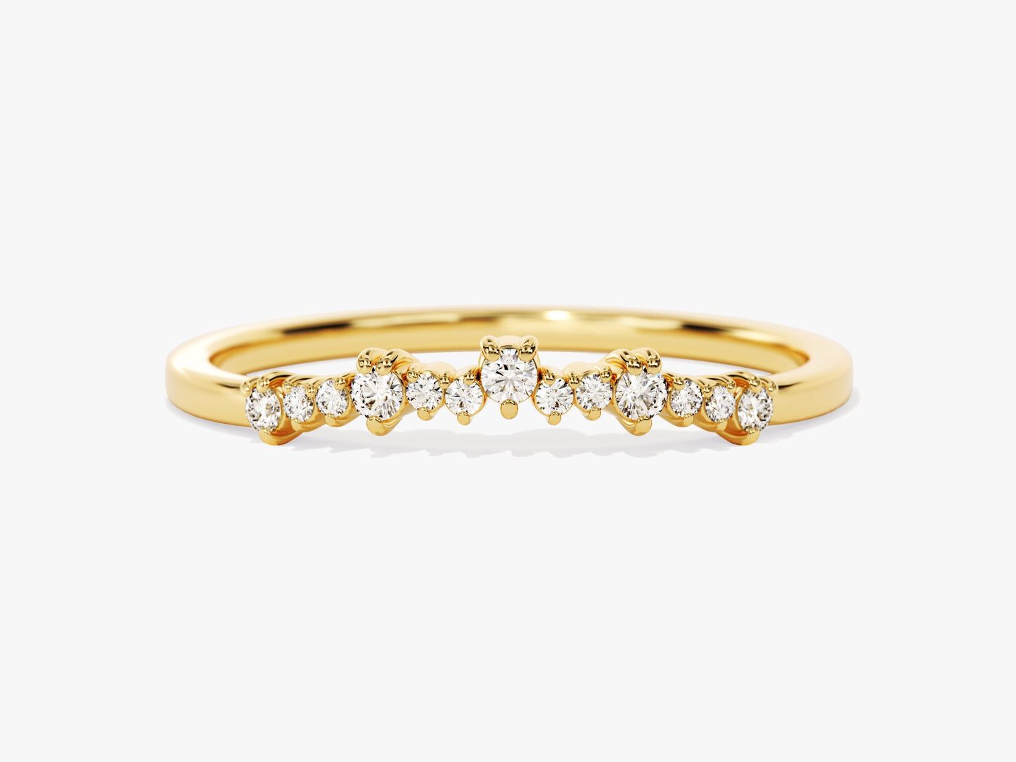 Dainty Curved Wedding Band