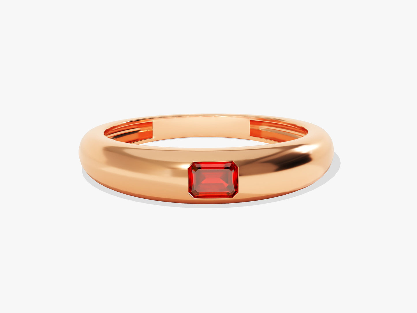 Mother's Emerald Cut Birthstone Ring