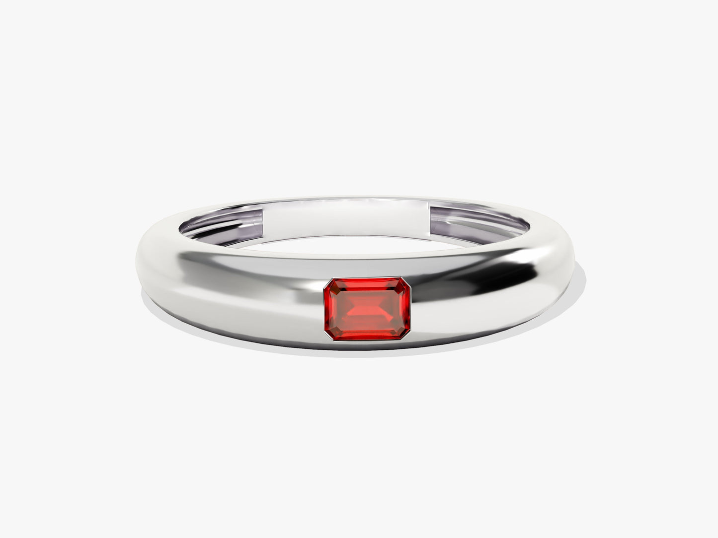 Mother's Emerald Cut Birthstone Ring