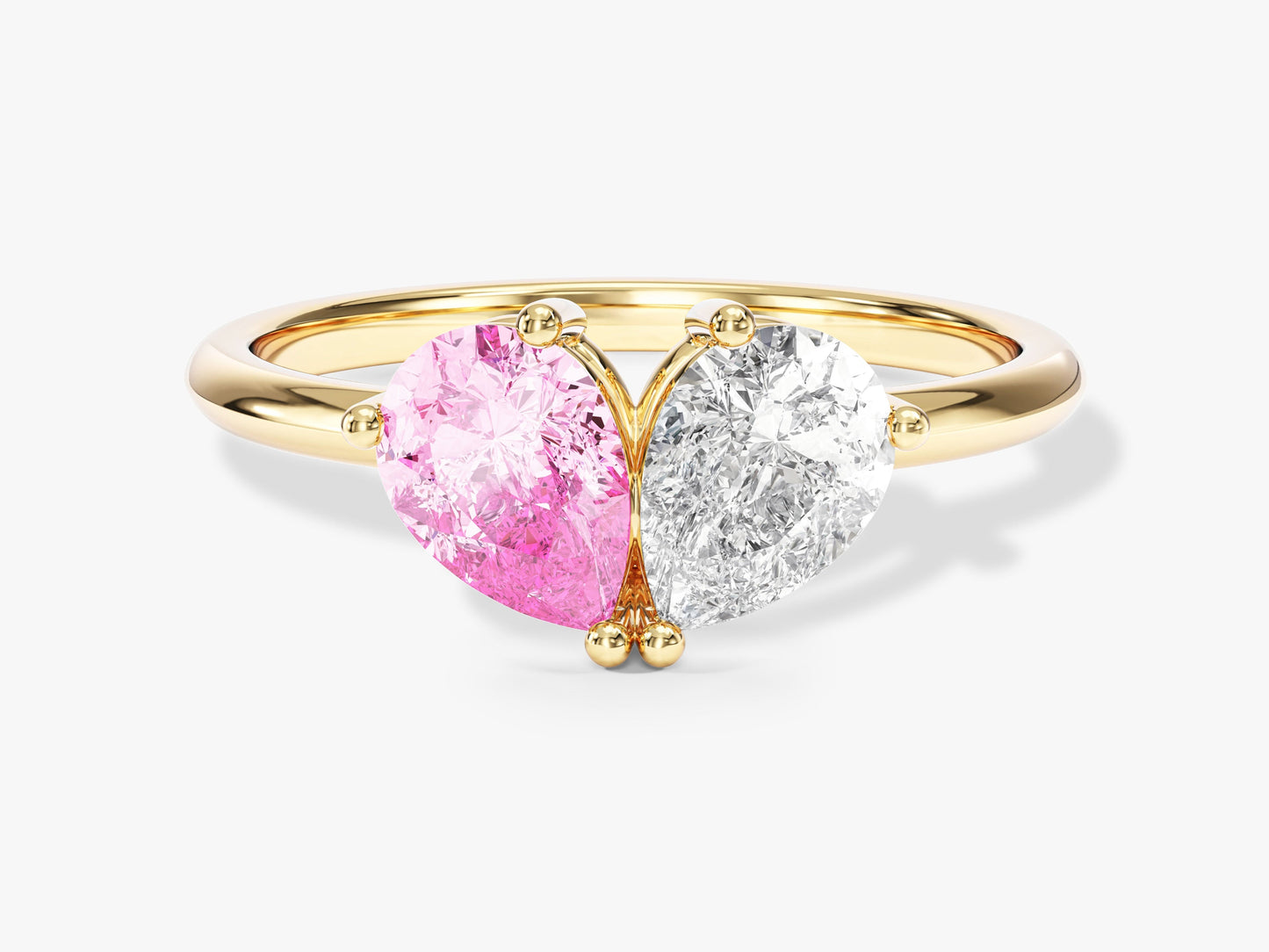 Pear and Pear Toi et Moi Birthstone Ring