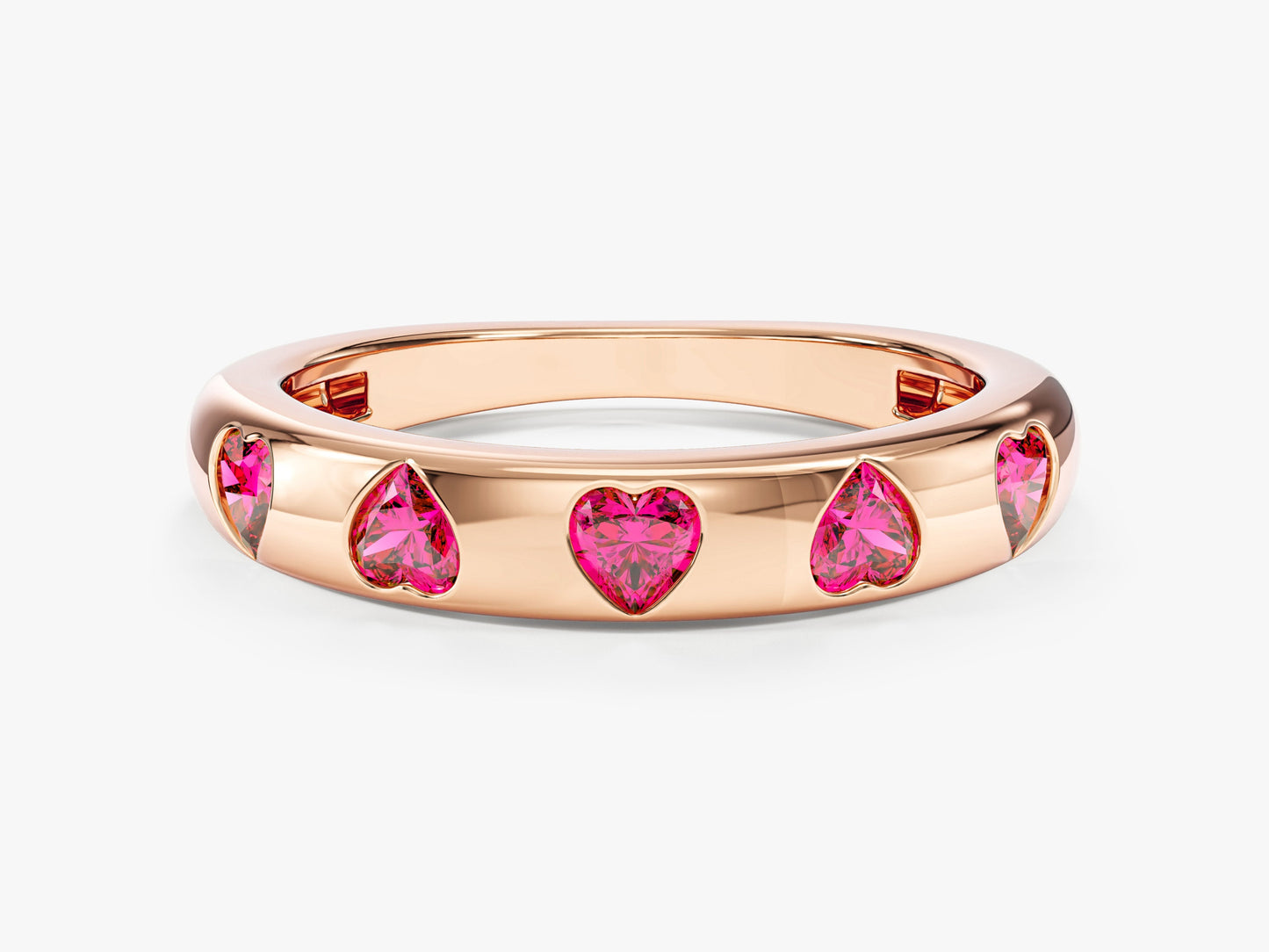 Flush Set Heart Birthstone Ring
