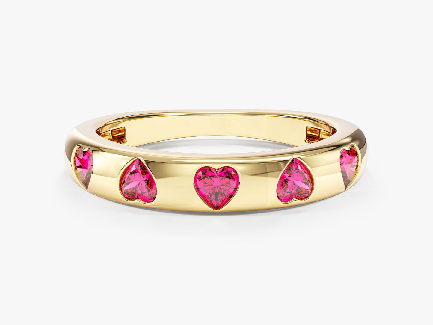 Flush Set Heart Birthstone Ring