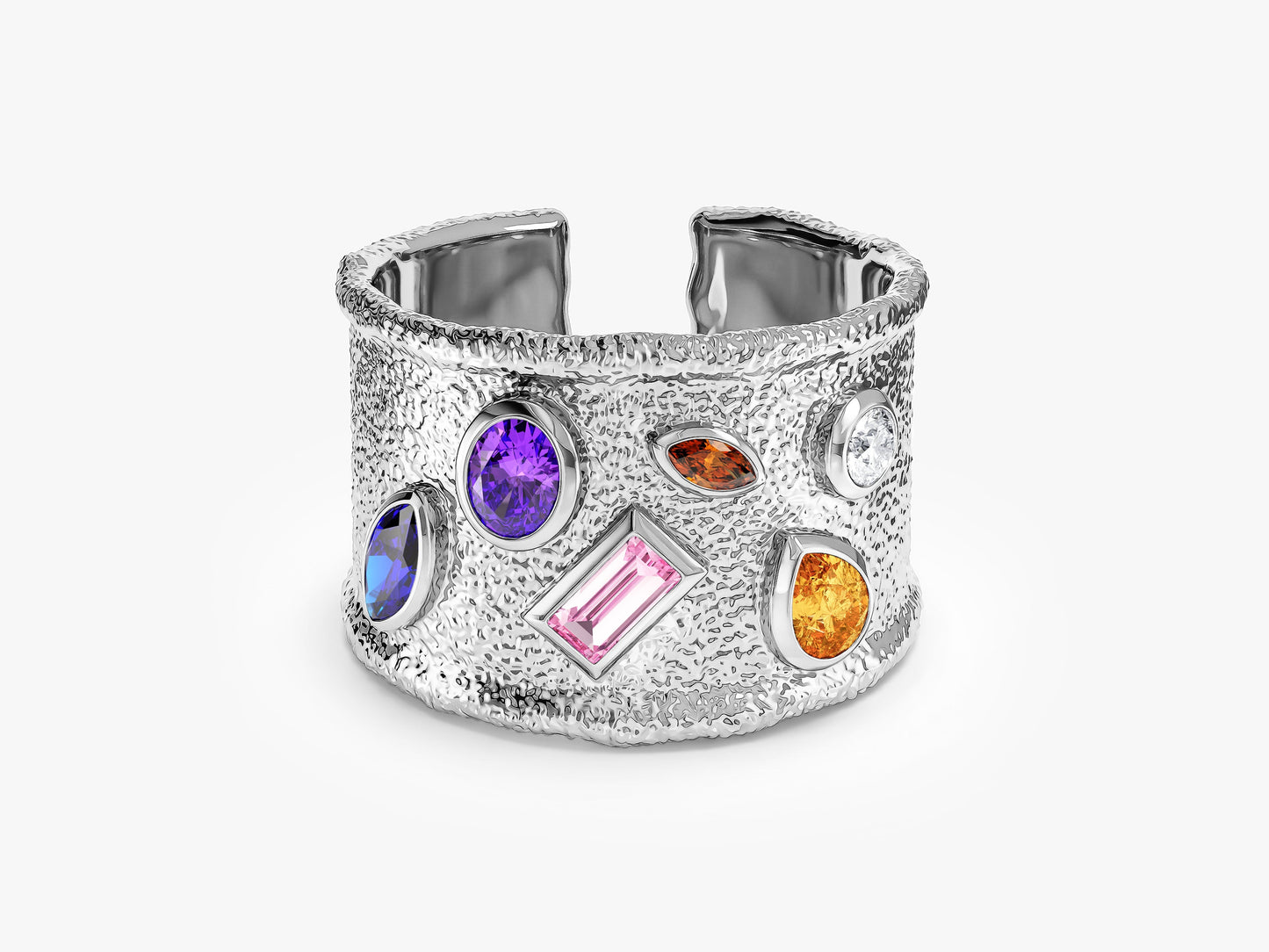 Birthstone Cuff Ring