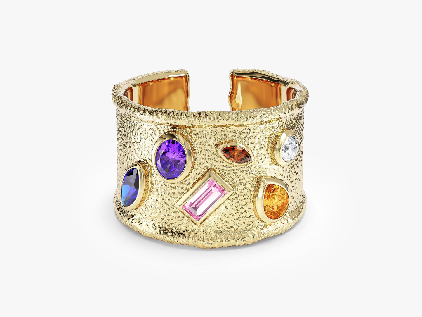 Birthstone Cuff Ring