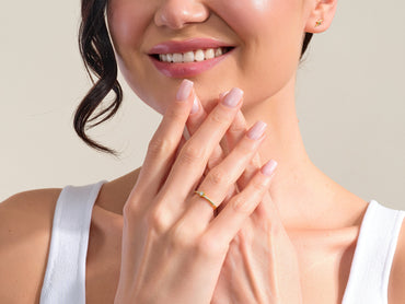 Scattered Round Cut Moissanite Promise Ring