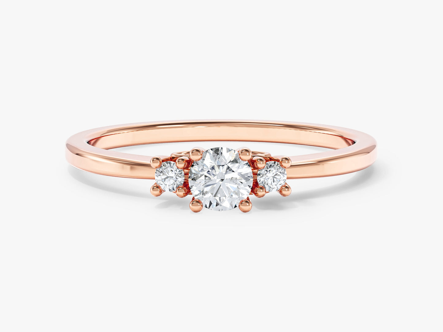 Three Stone Moissanite Promise Ring