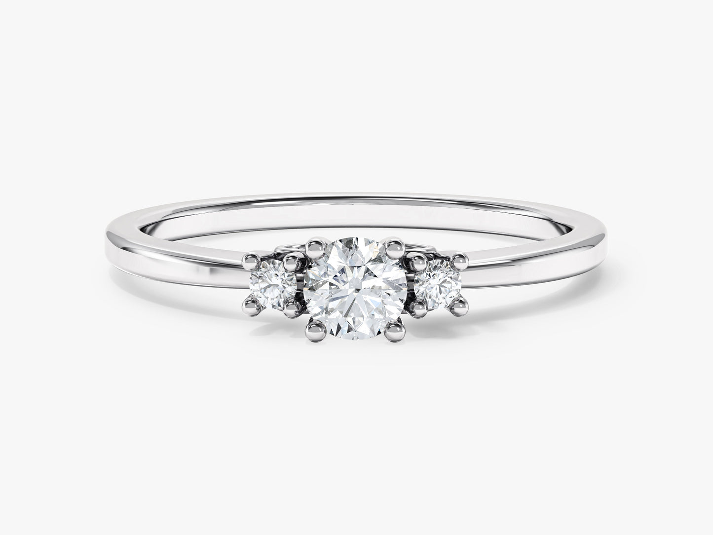 Three Stone Moissanite Promise Ring