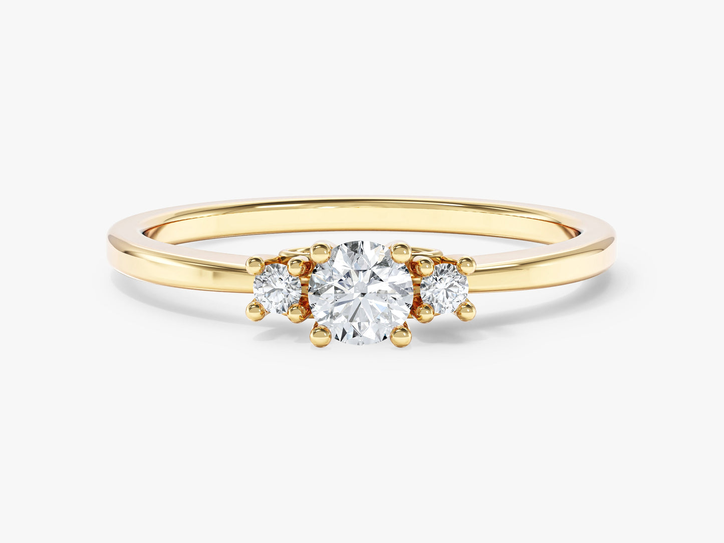 Three Stone Moissanite Promise Ring