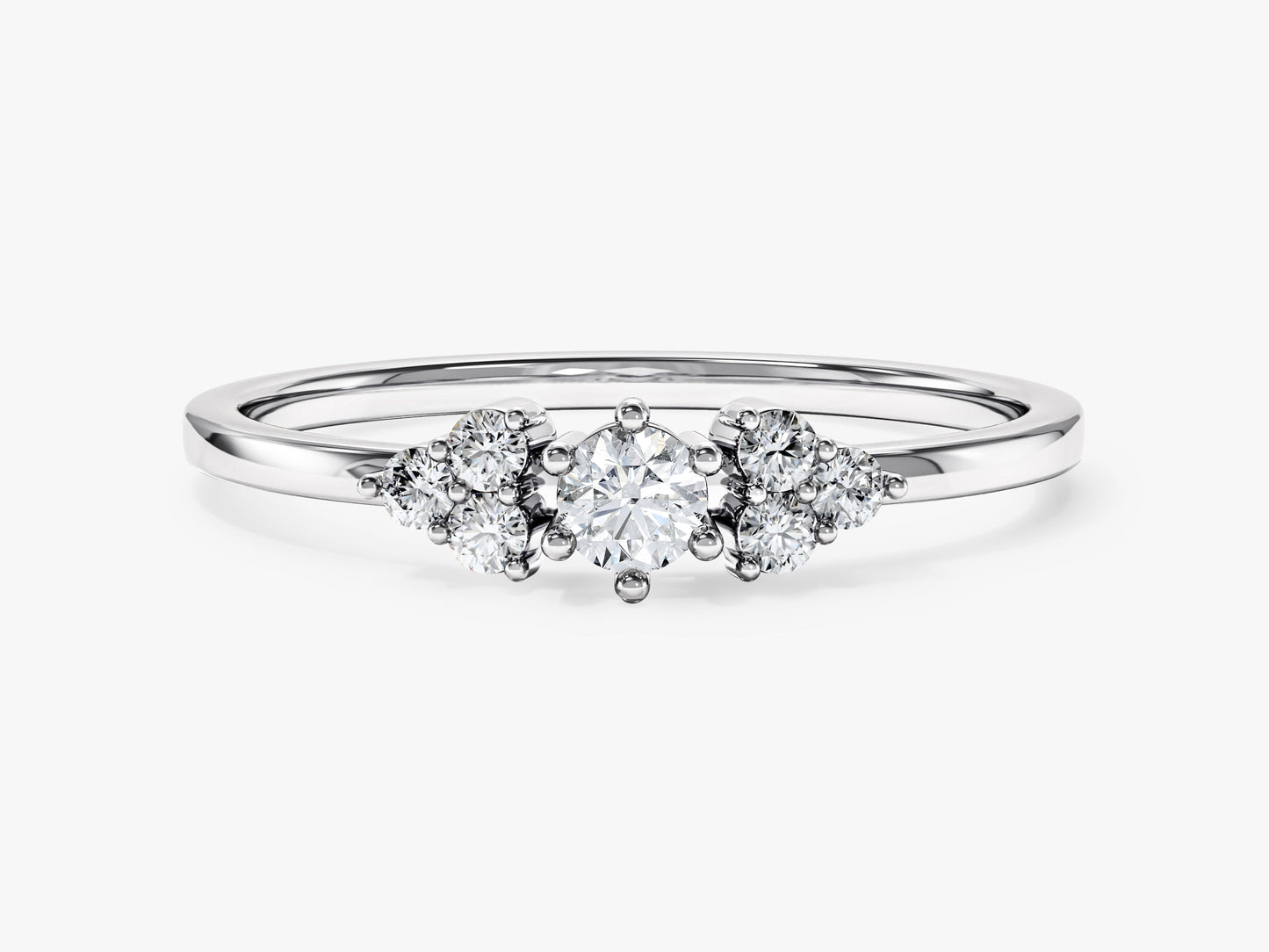 Cluster Moissanite Promise Ring