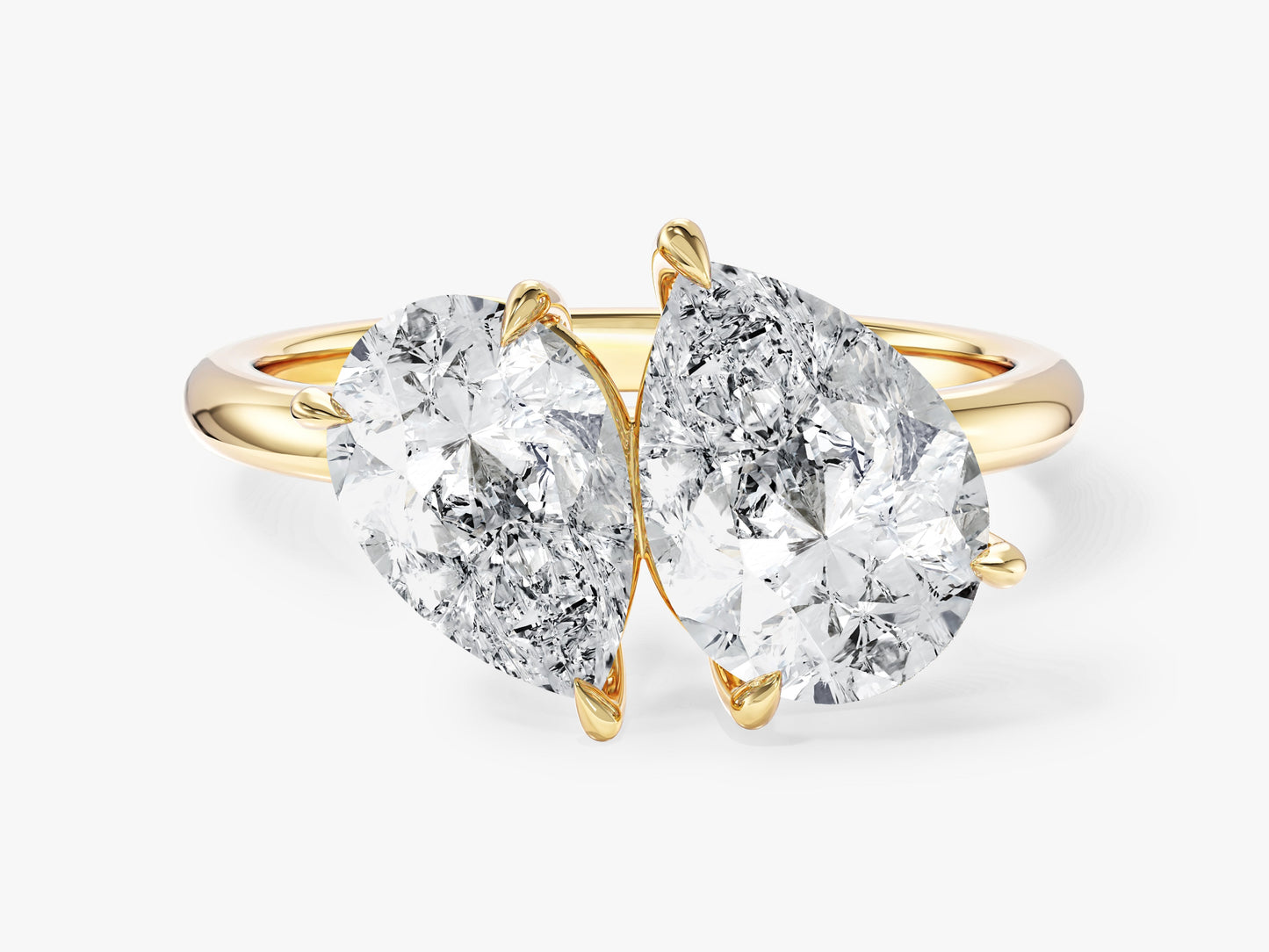 Pear and Pear Toi Et Moi Promise Ring