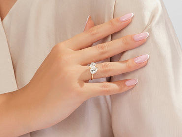 Pear and Pear Toi Et Moi Promise Ring
