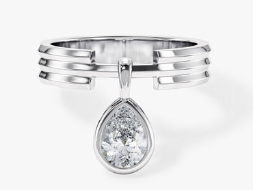 Pear Cut Charm Promise Ring