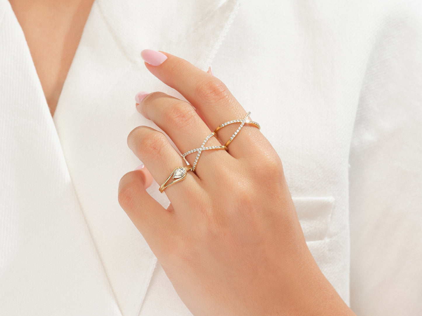Unique Double Band Promise Ring