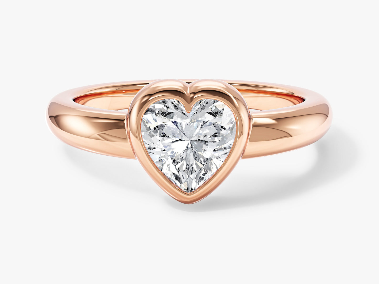 Bezel Set Heart Cut Promise Ring