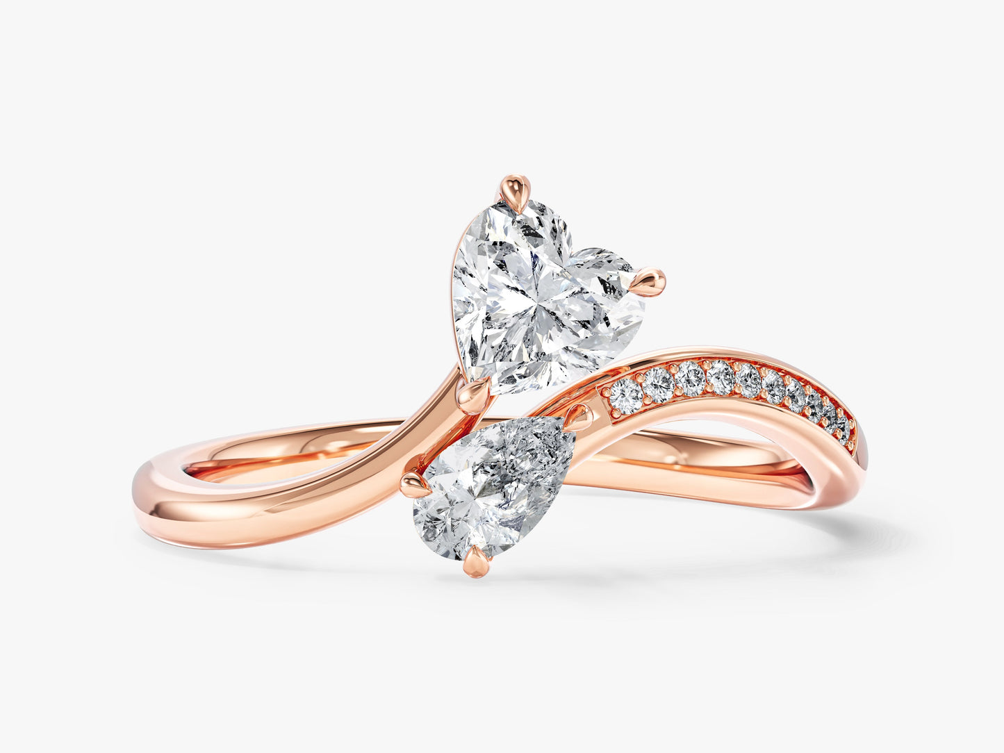 Two Stone Bypass Promise Ring