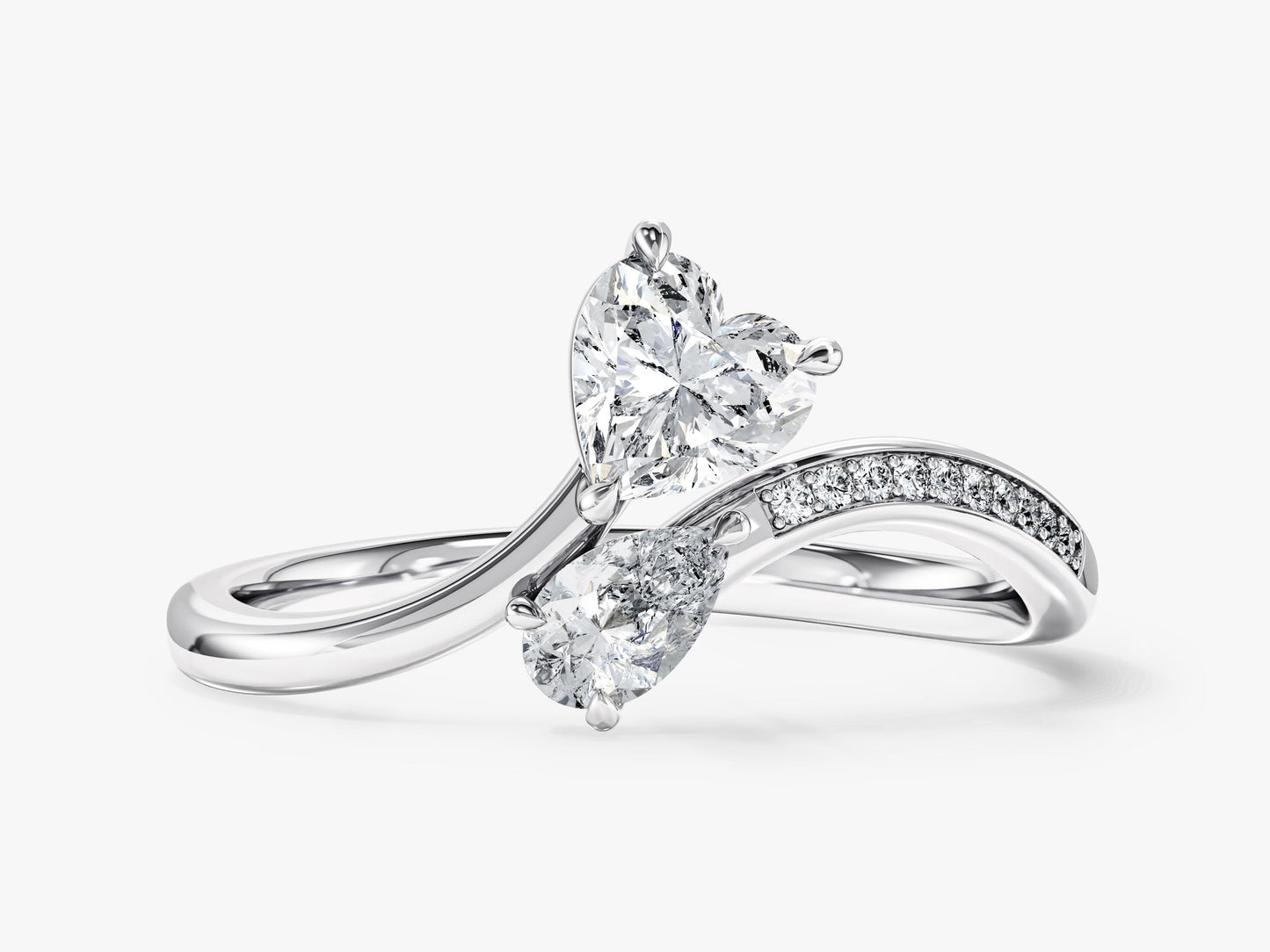 Two Stone Bypass Promise Ring