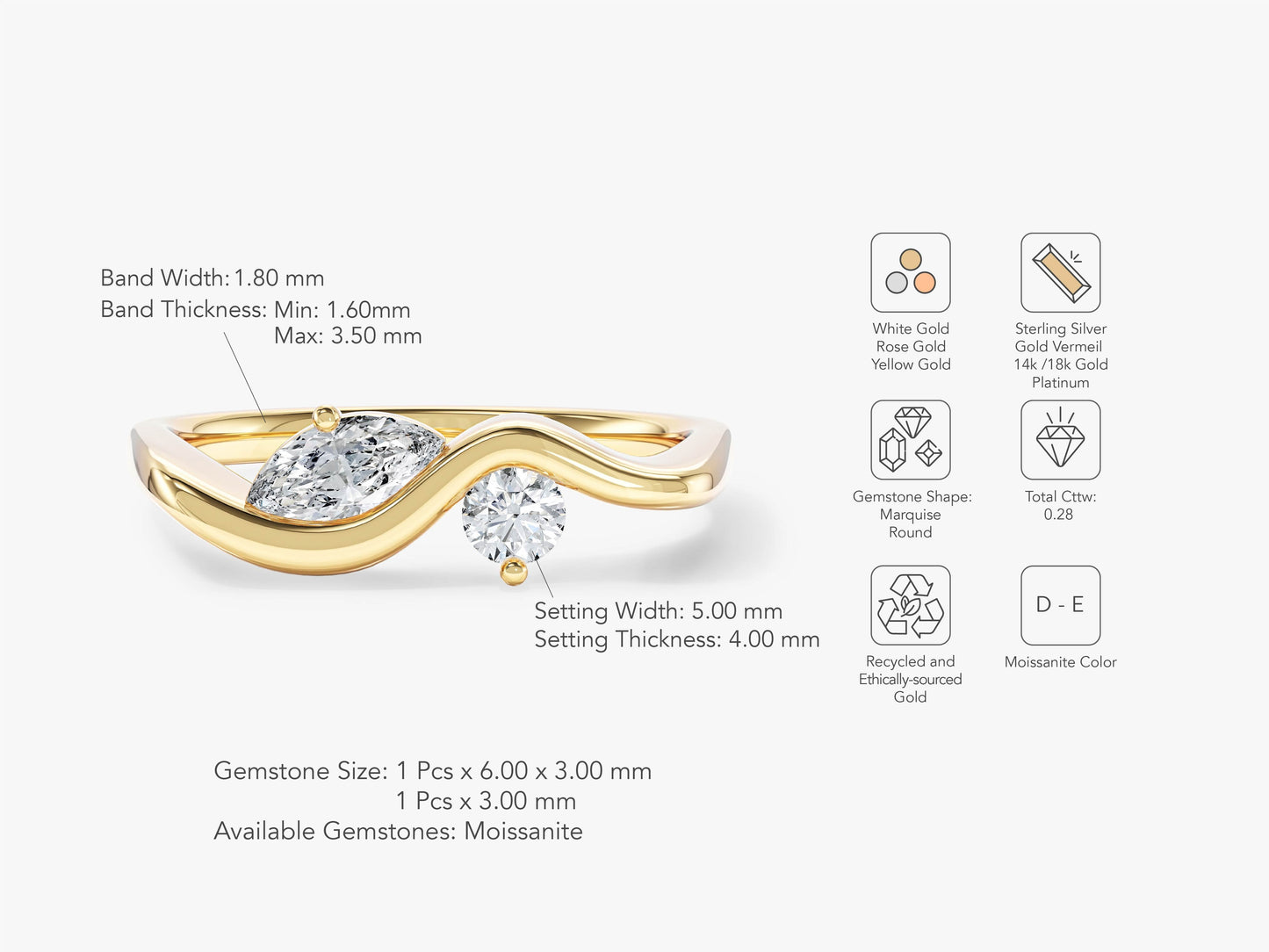 Wavy Promise Ring