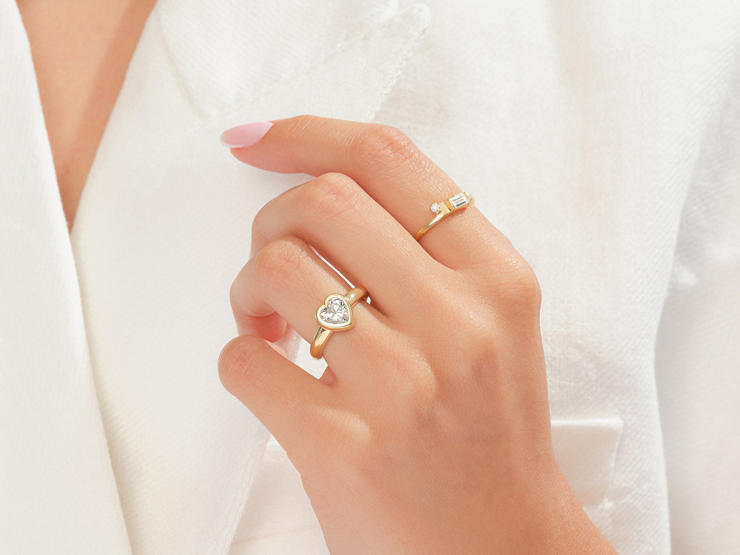 Baguette and Round Promise Ring