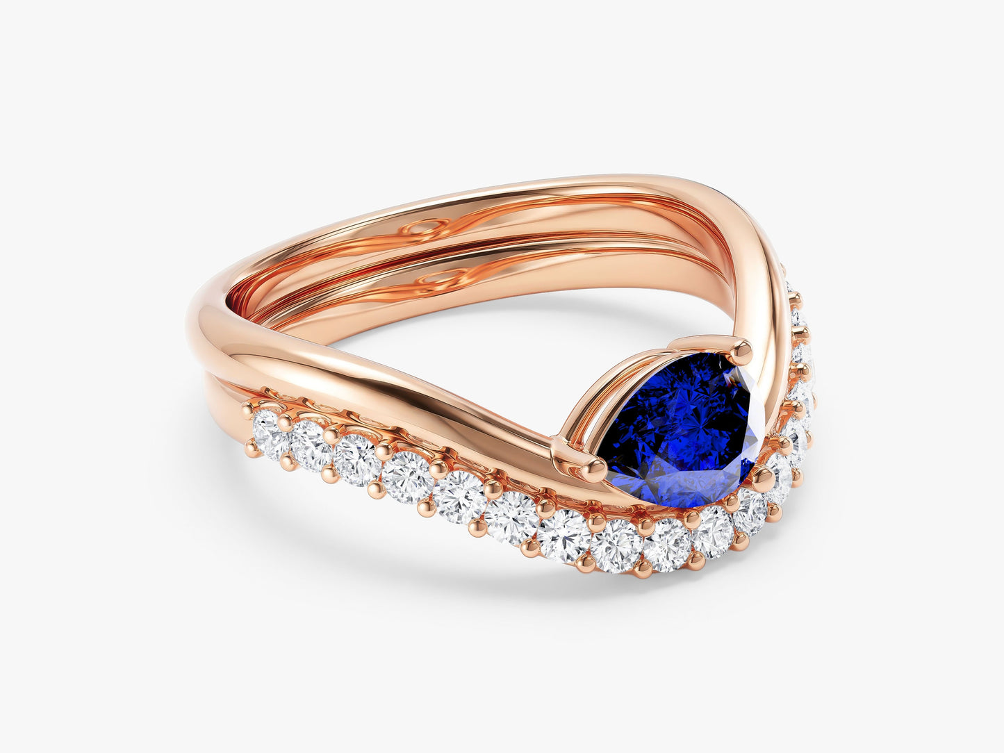 Double Band Birthstone Ring